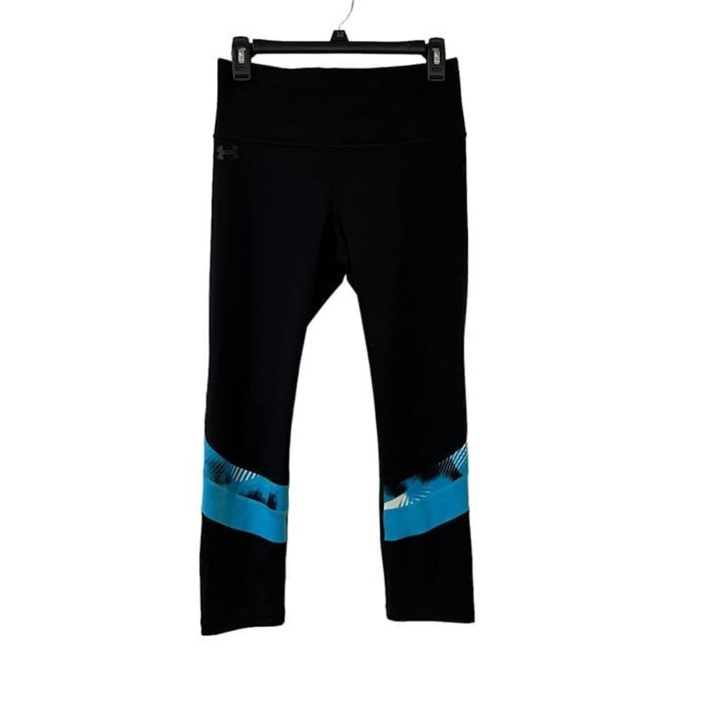 Under Armour Heat‎ Gear Leggings Medium Blue, Black, White Women's